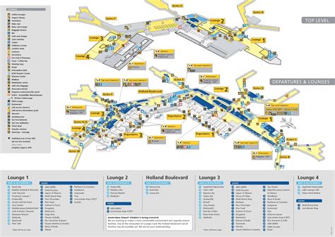 schiphol airport departures map